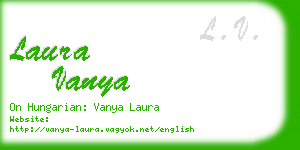 laura vanya business card